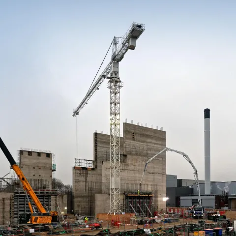 Concrete used in construction of shopping centre